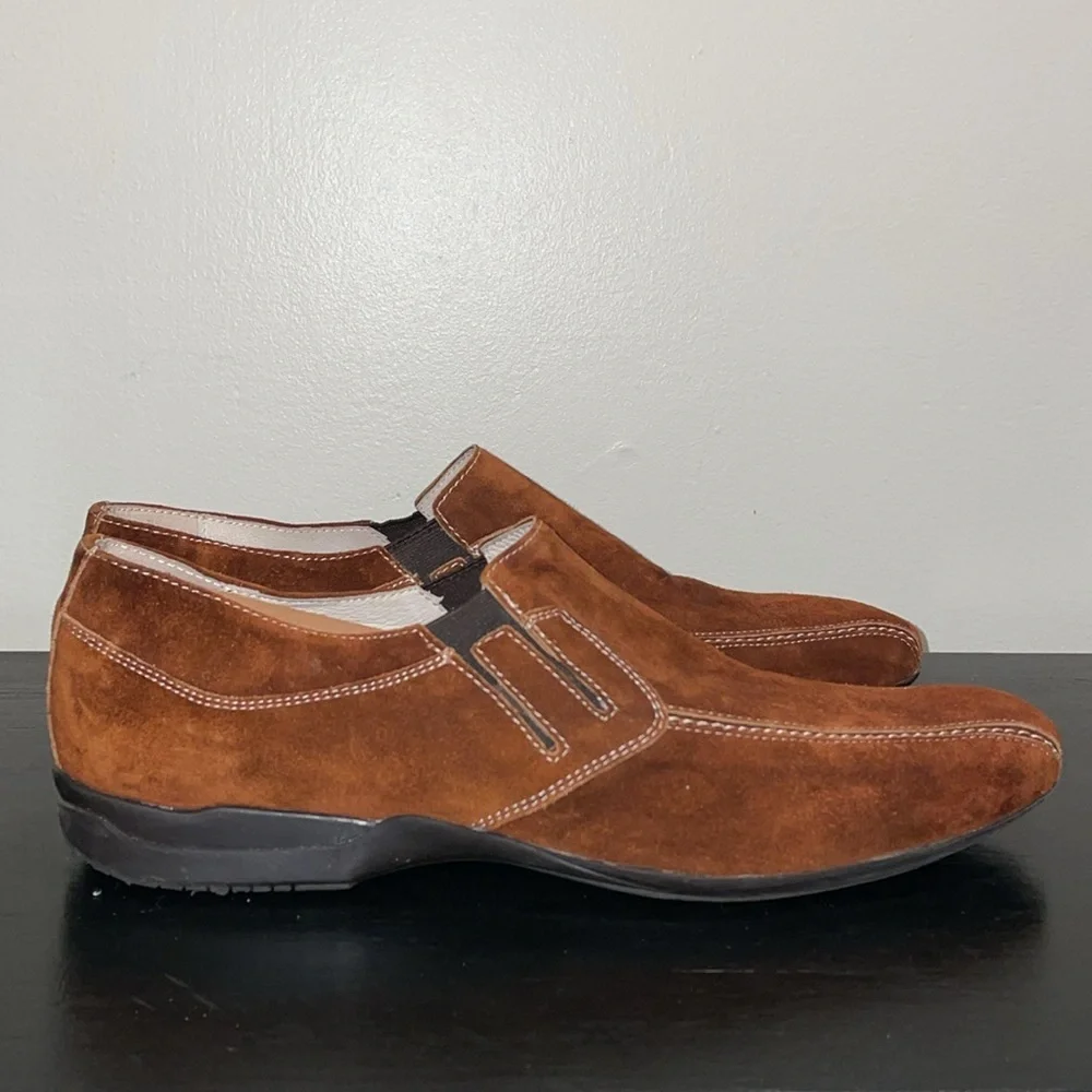 Bacco‎ Bucci Vero Cuoio Suede Slip Ons.  Made in Italy.  Size 13. - Picture 3 of 14